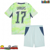 Camisa de Futebol Suíça Ruben Vargas #17 Equipamento Secundário Infantil Mundo 2026 Manga Curta (+ Calças curtas)
